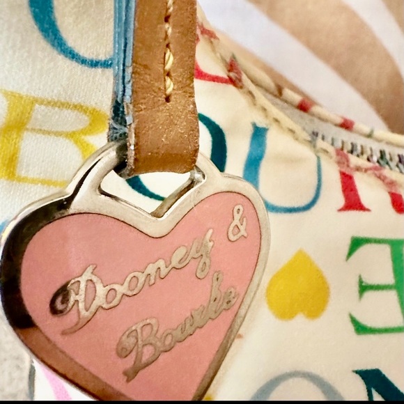 Dooney & Bourke RAINBOW Y2K Bag With Pink Heart Charm - Picture 6 of 16